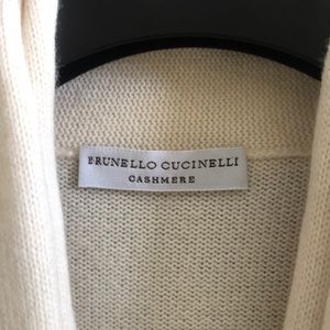 Brunello Cucinelli Sweaters - Cream cashmere cardigan -Brunello Cucinelli Brunello Cucinelli Sweaters - Cream cashmere cardigan -Brunello Cucinelli